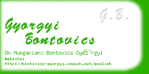 gyorgyi bontovics business card